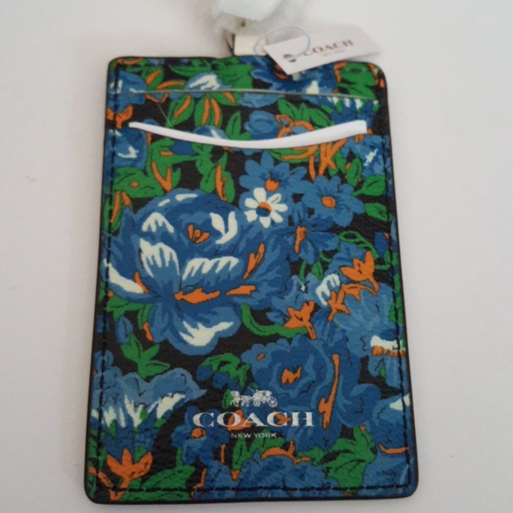 Coach Floral Card Holder Lanyard - Picture 2 of 7